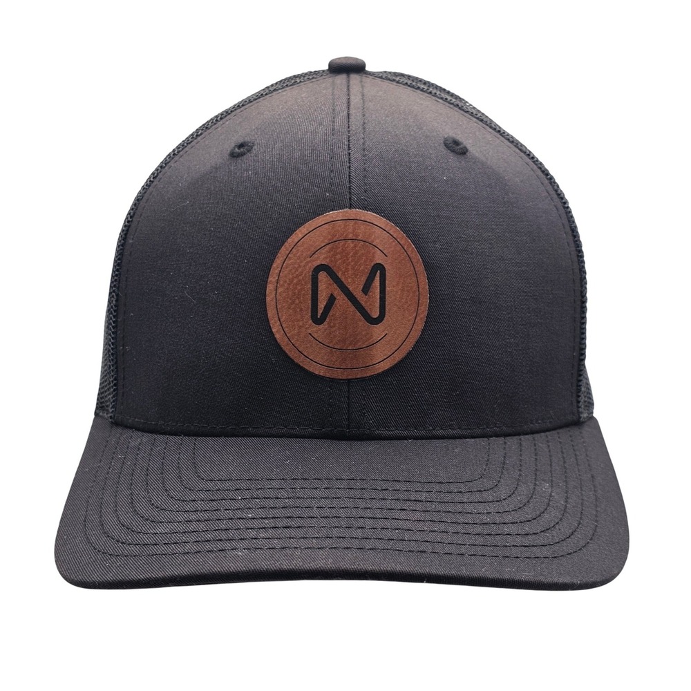 Nomo Hub N Logo Black Mesh Snapback Trucker Hat Richardson 112 OSFM